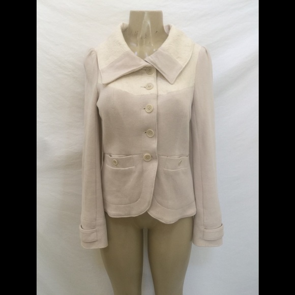 Free People Size 8 Beige/Cream Knit Sweater Jacket - Picture 1 of 8